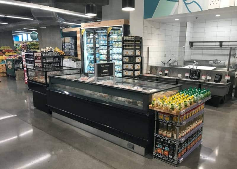 ONIZGG Narrow Island Straight Glass Frozen Food Display Case